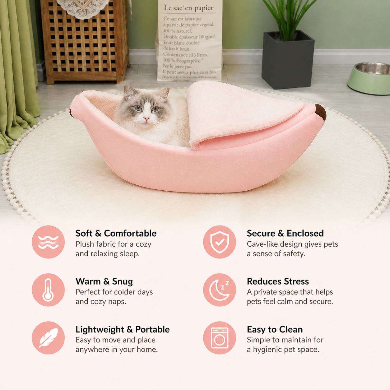 Banana Cat Bed