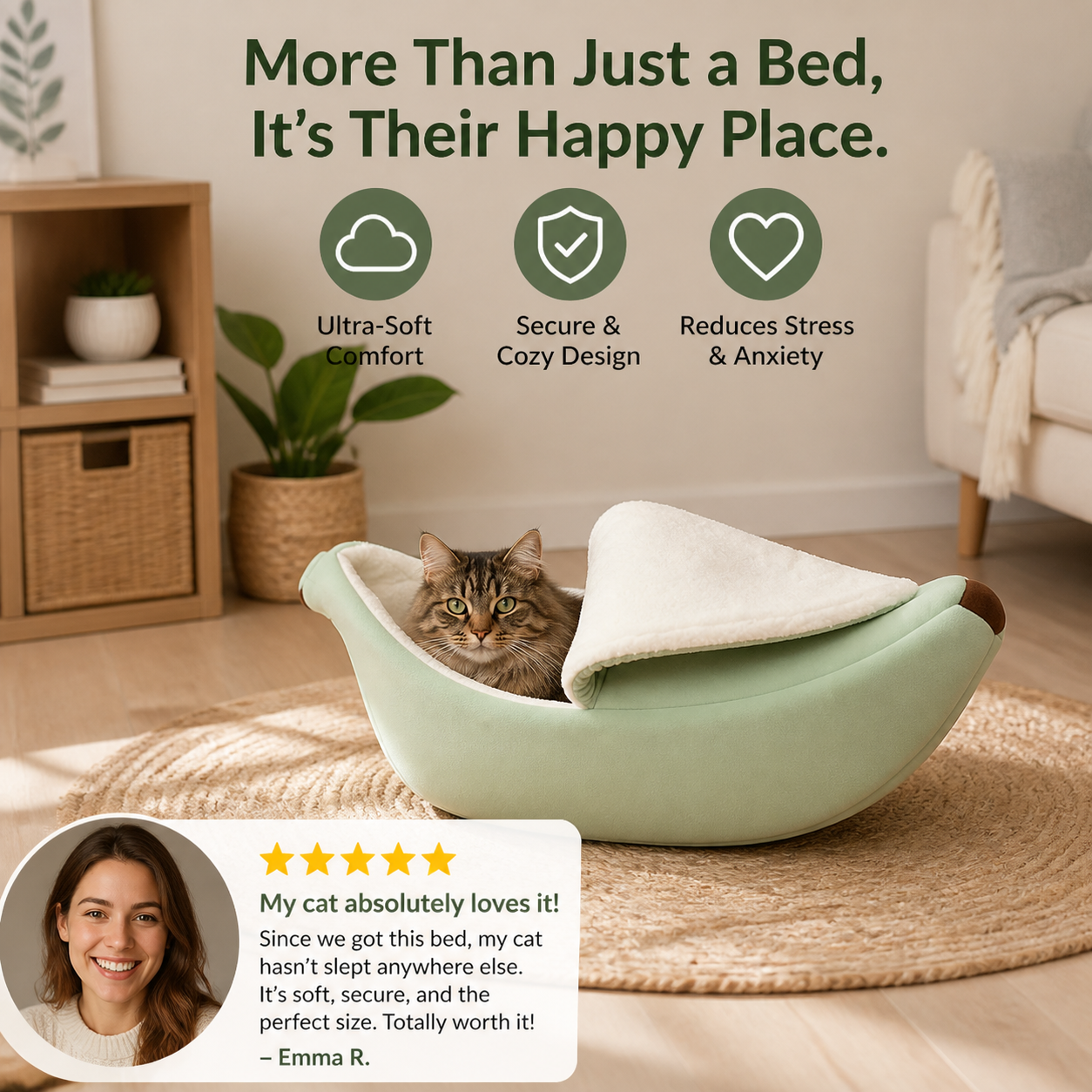 Banana Cat Bed
