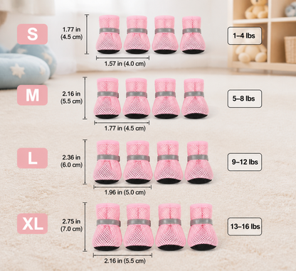 Breathable Mesh Dog Shoes for Hot Days – Soft Sole for Small & Large Dogs