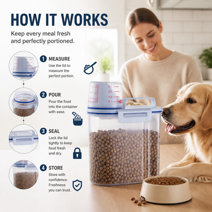 Pet Food Storage Container with Airtight Seal