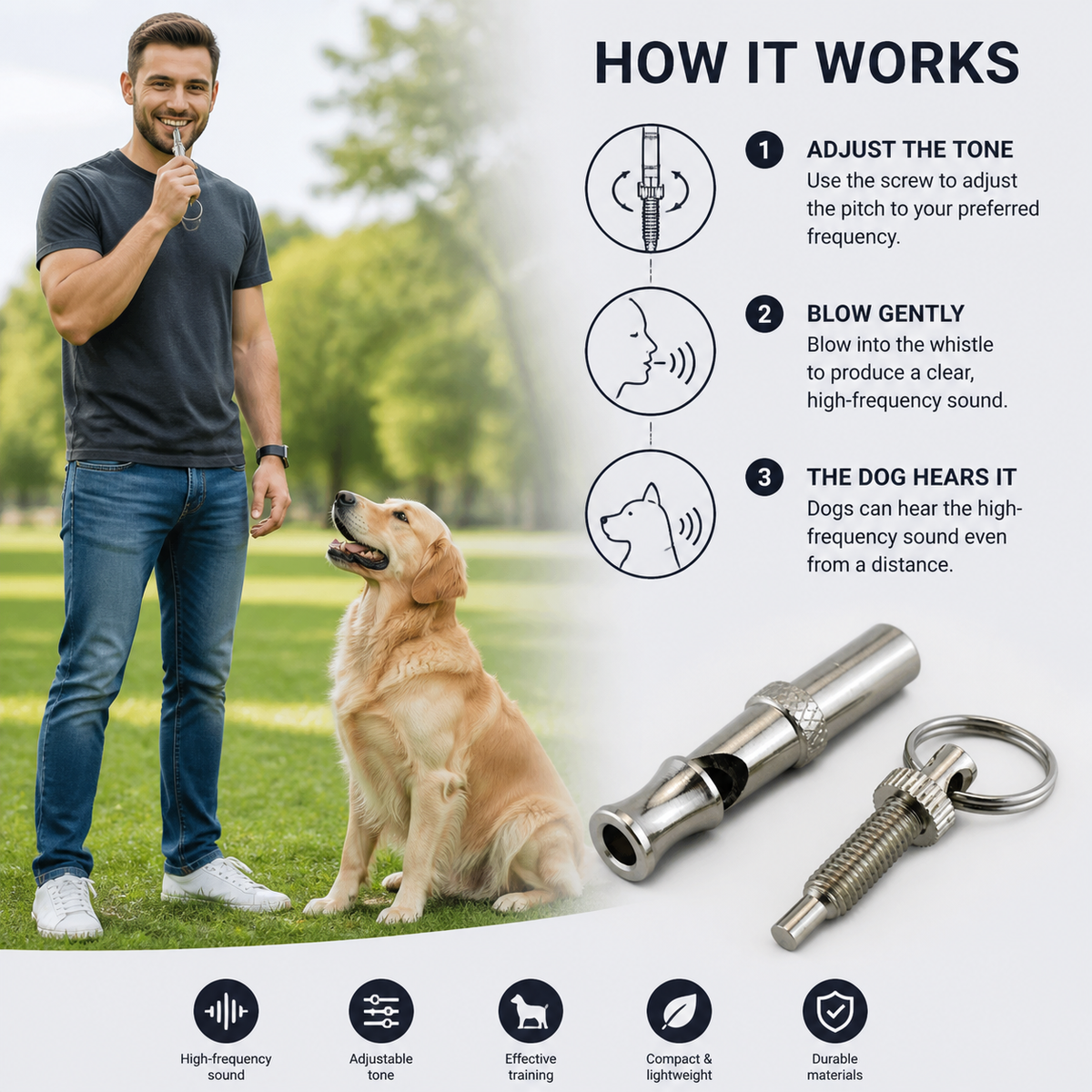 Stainless Steel Dog Whistle