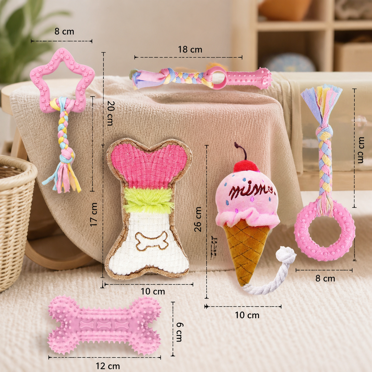 6pcs Set Puppy Bite Toys