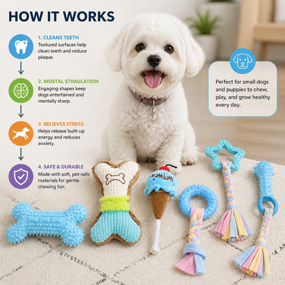 6pcs Set Puppy Bite Toys