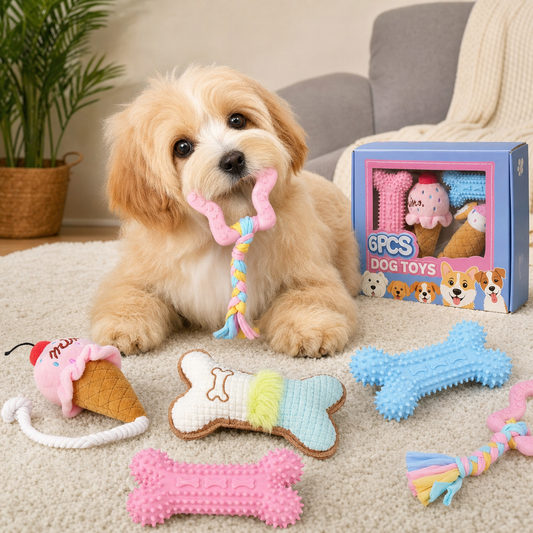 6pcs Set Puppy Bite Toys