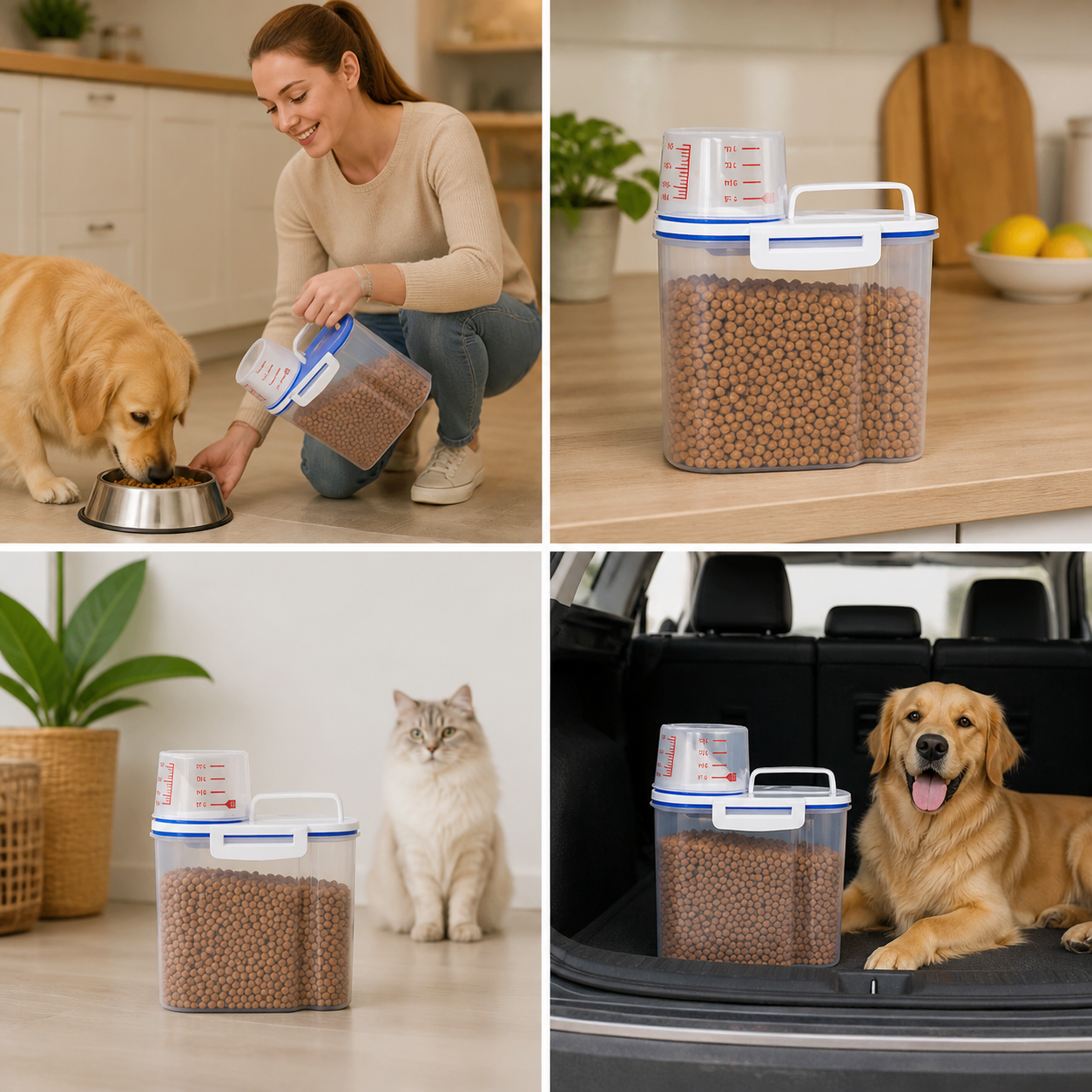Pet Food Storage Container with Airtight Seal