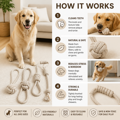 Dog Knot Toy – Fun and Effective Teeth Cleaner