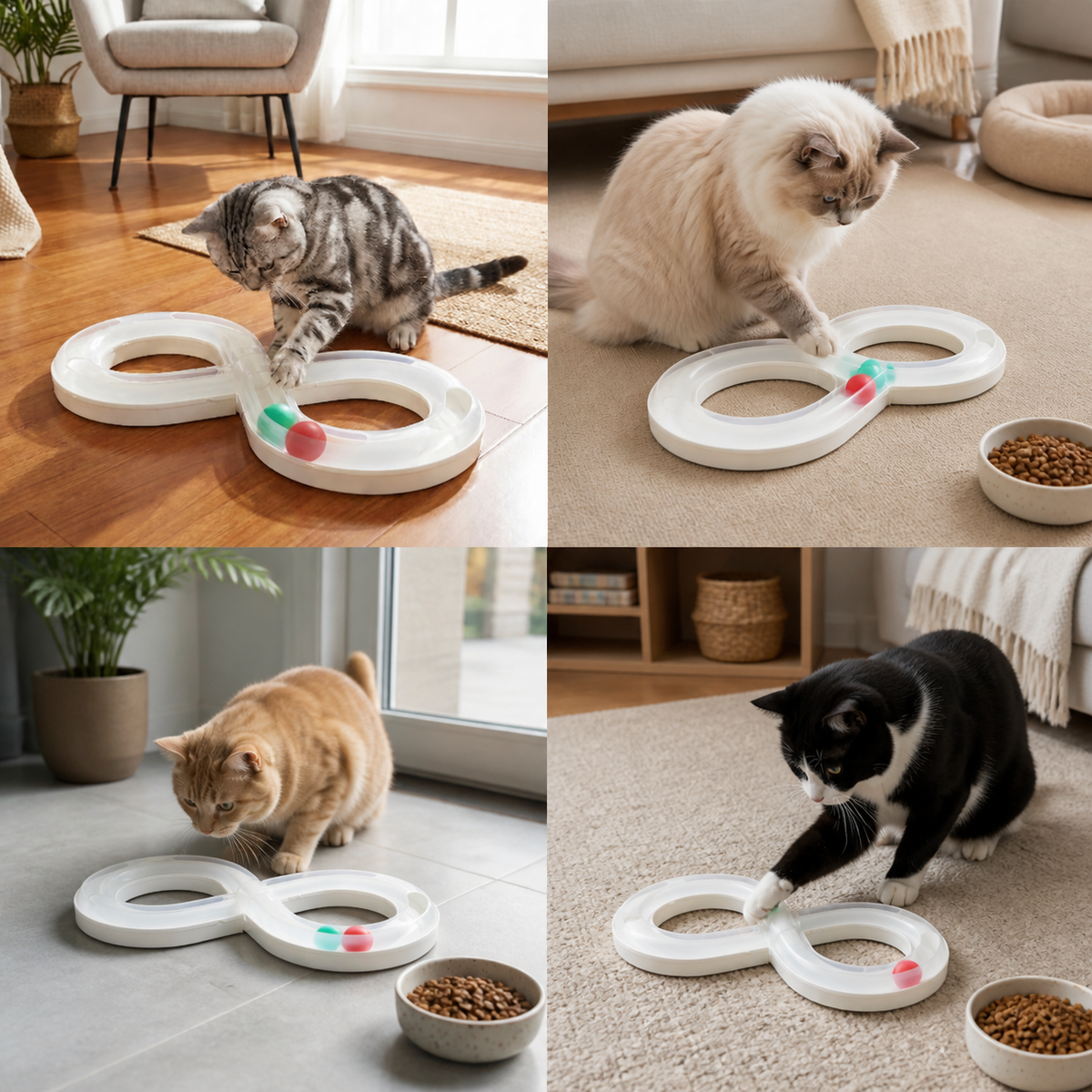 Interactive Cat Track Ball Toy