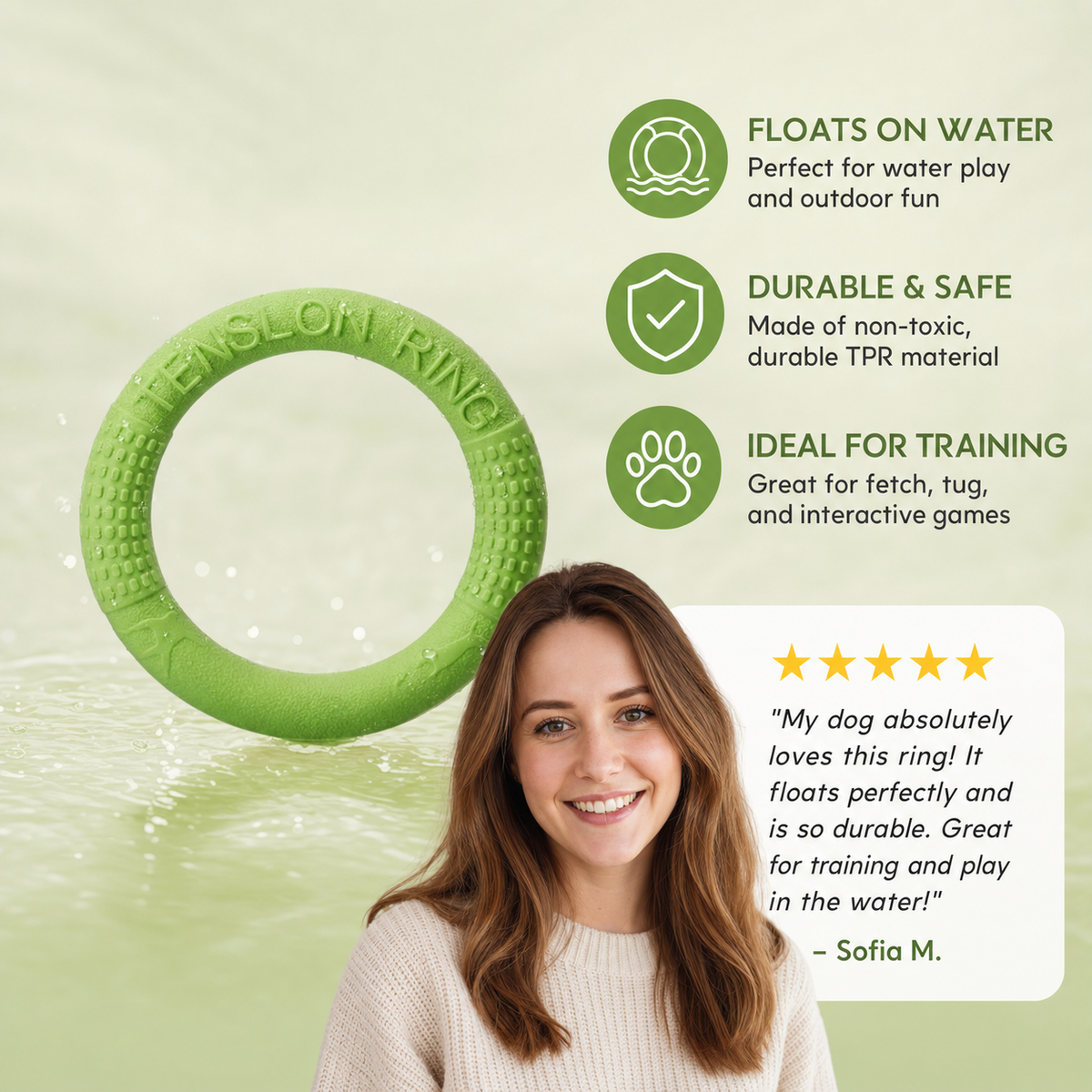 Floating Water Dog Toy Training Ring
