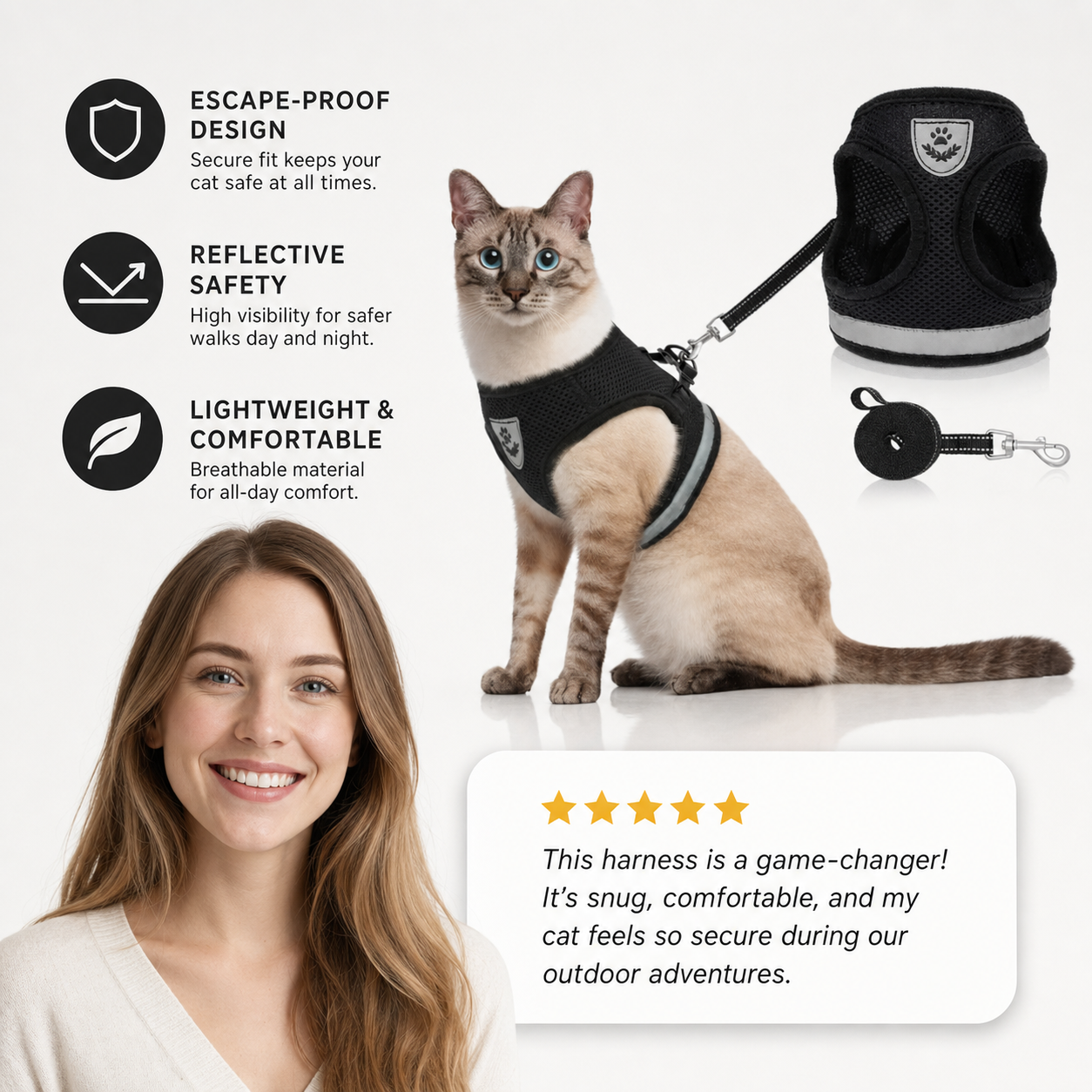 Explorer Harness with Leash