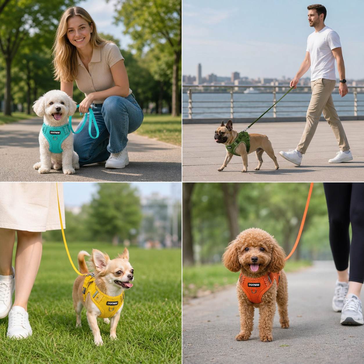 Reflective Dog Harness and Leash Set for Small Dogs – SafeStep