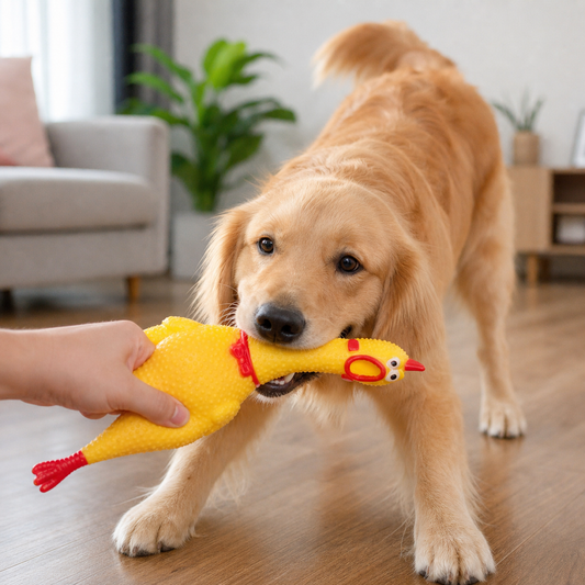 Squeak Chicken Dog Toy