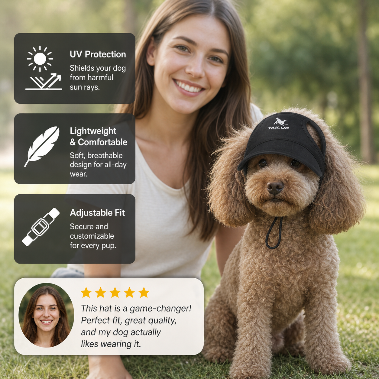 SunSafe Paws – UV Protection Hat for Dogs