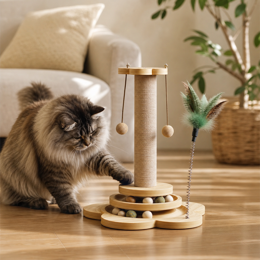 EcoPlay Balls – Wooden Cat Toy