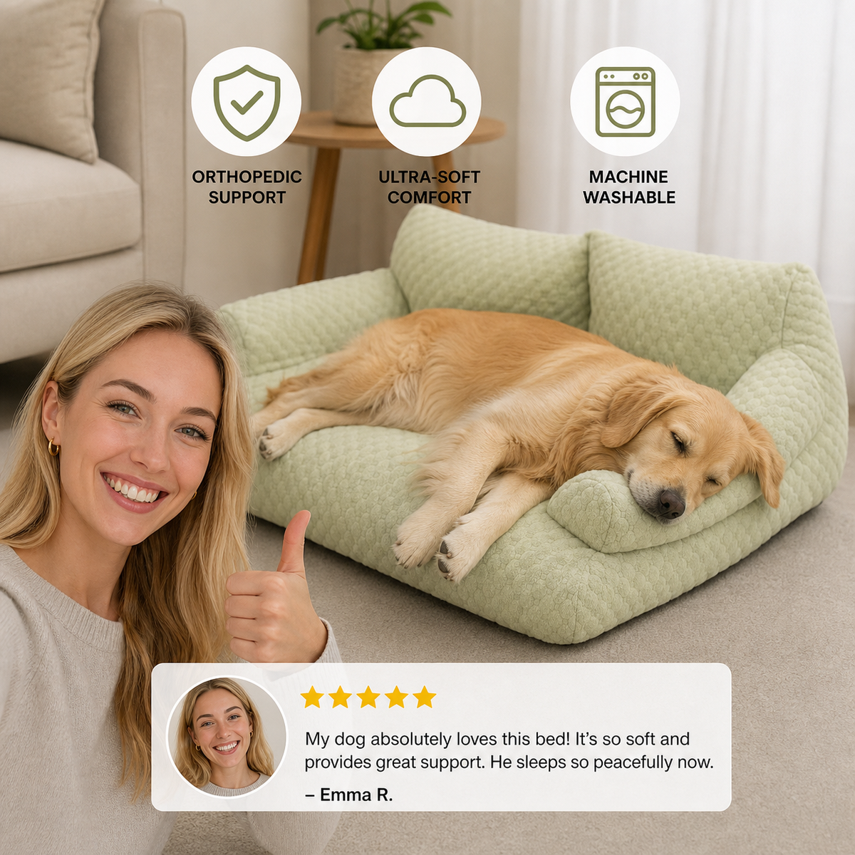 CozyNest Plush Bed – Luxurious Comfort for Pets