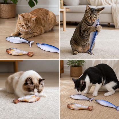 Interactive Wiggly Fish Cat Toy