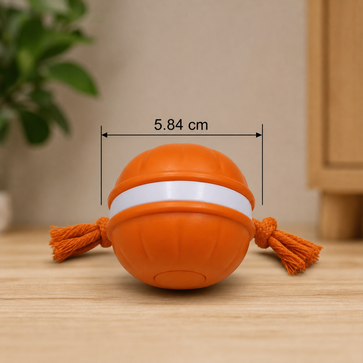 Durable Dog Play Ball with Motion Sensor and Tug Rope in Dog-Friendly Colours