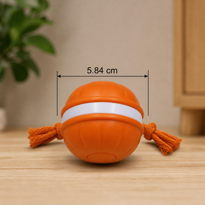 Durable Dog Play Ball with Motion Sensor and Tug Rope in Dog-Friendly Colours