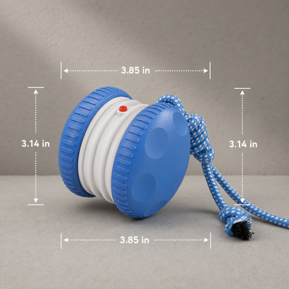 Interactive & Durable Dog Ball – Motion Toy with Tug Rope in Dog Colours