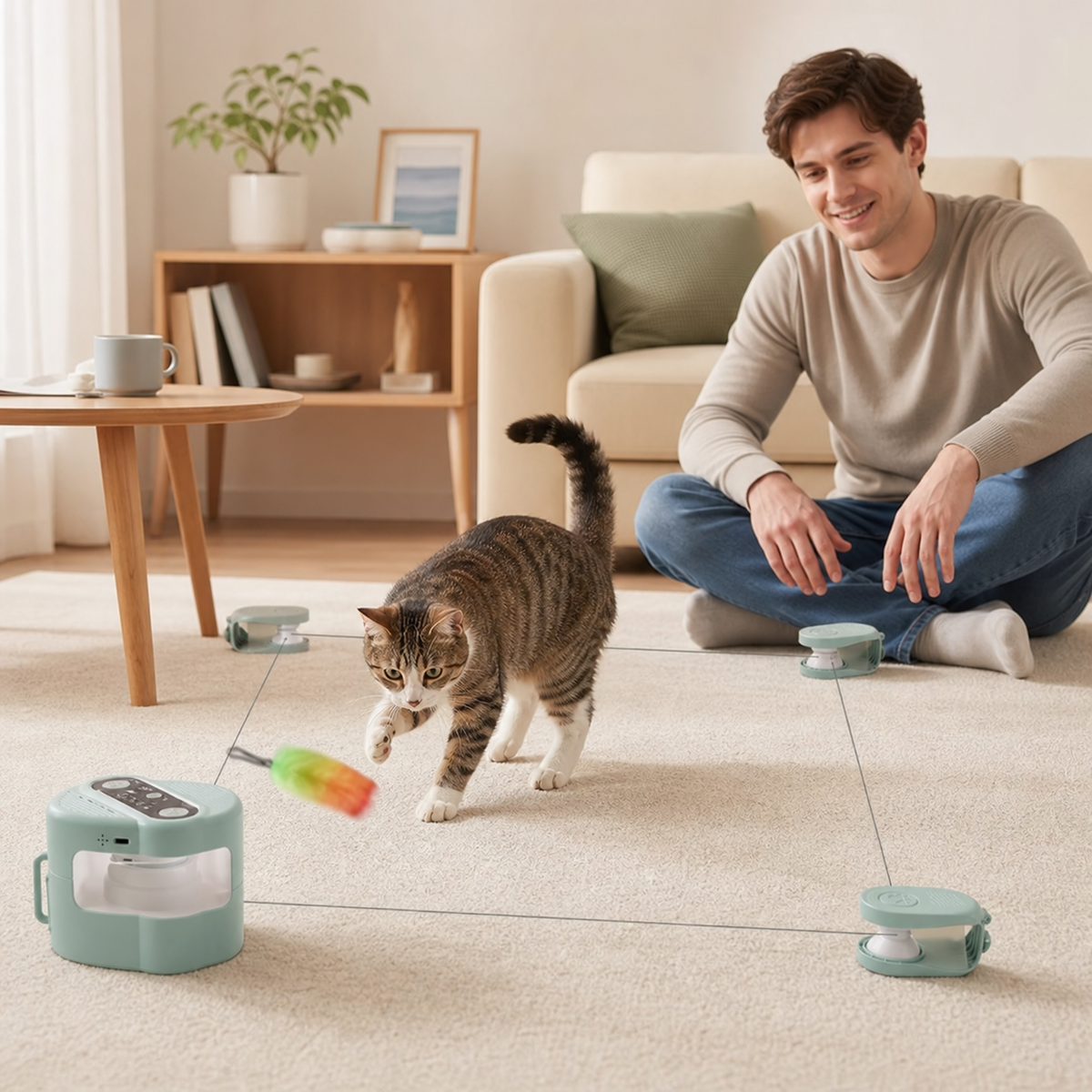 Automatic Cat Chasing Track Toy