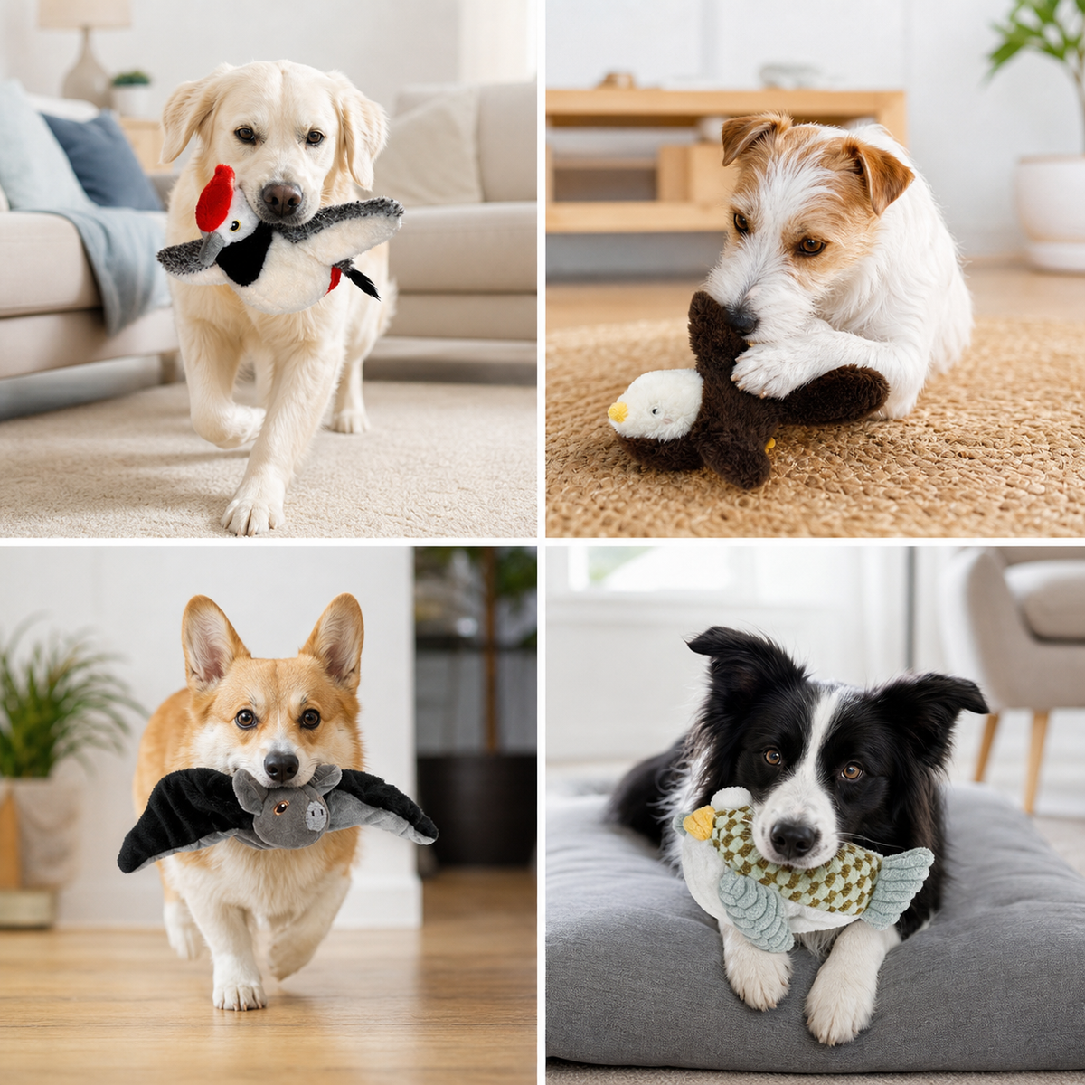 Flapping Bird Dog Toy