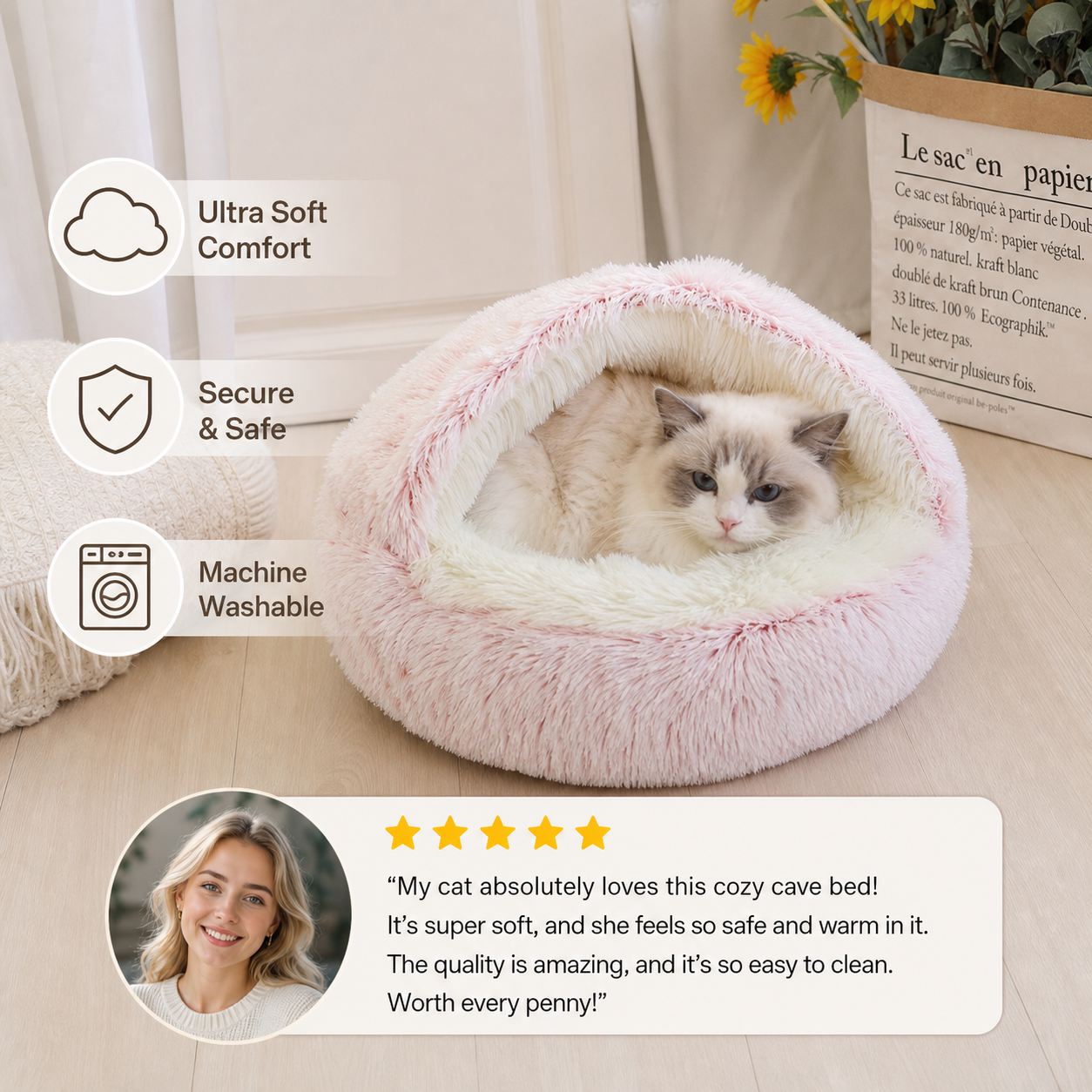 2in1 Cozy Cat Cave