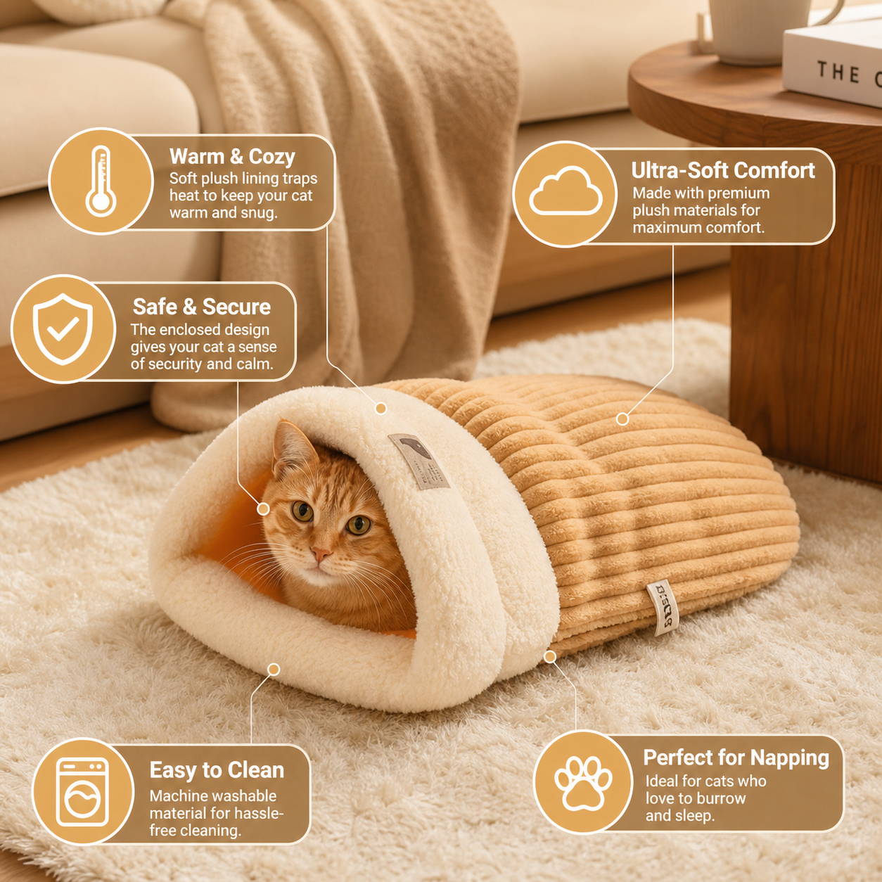 Cozy Cat Bed Sleeping Bag