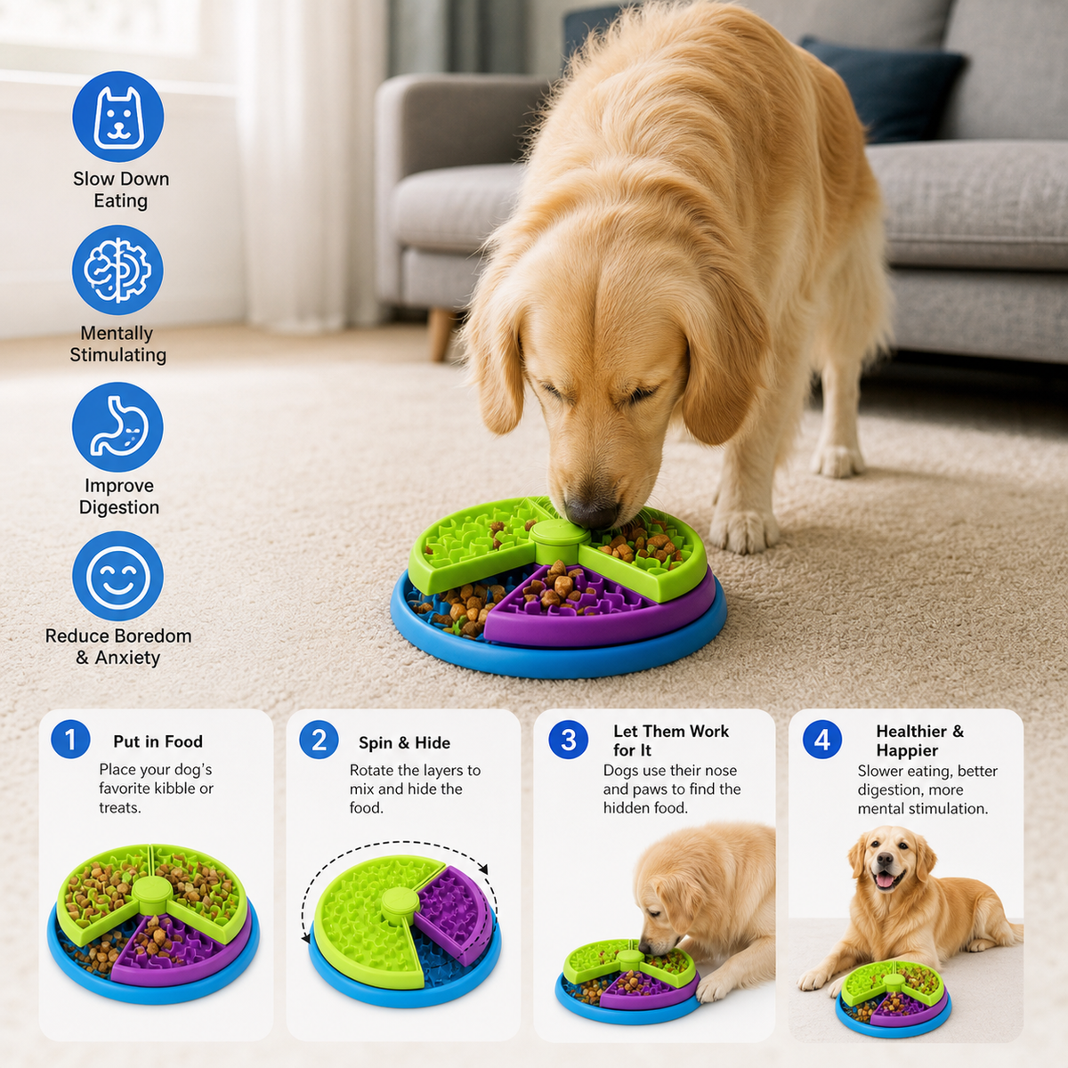 Engagement Feeding Bowl with Different Levels