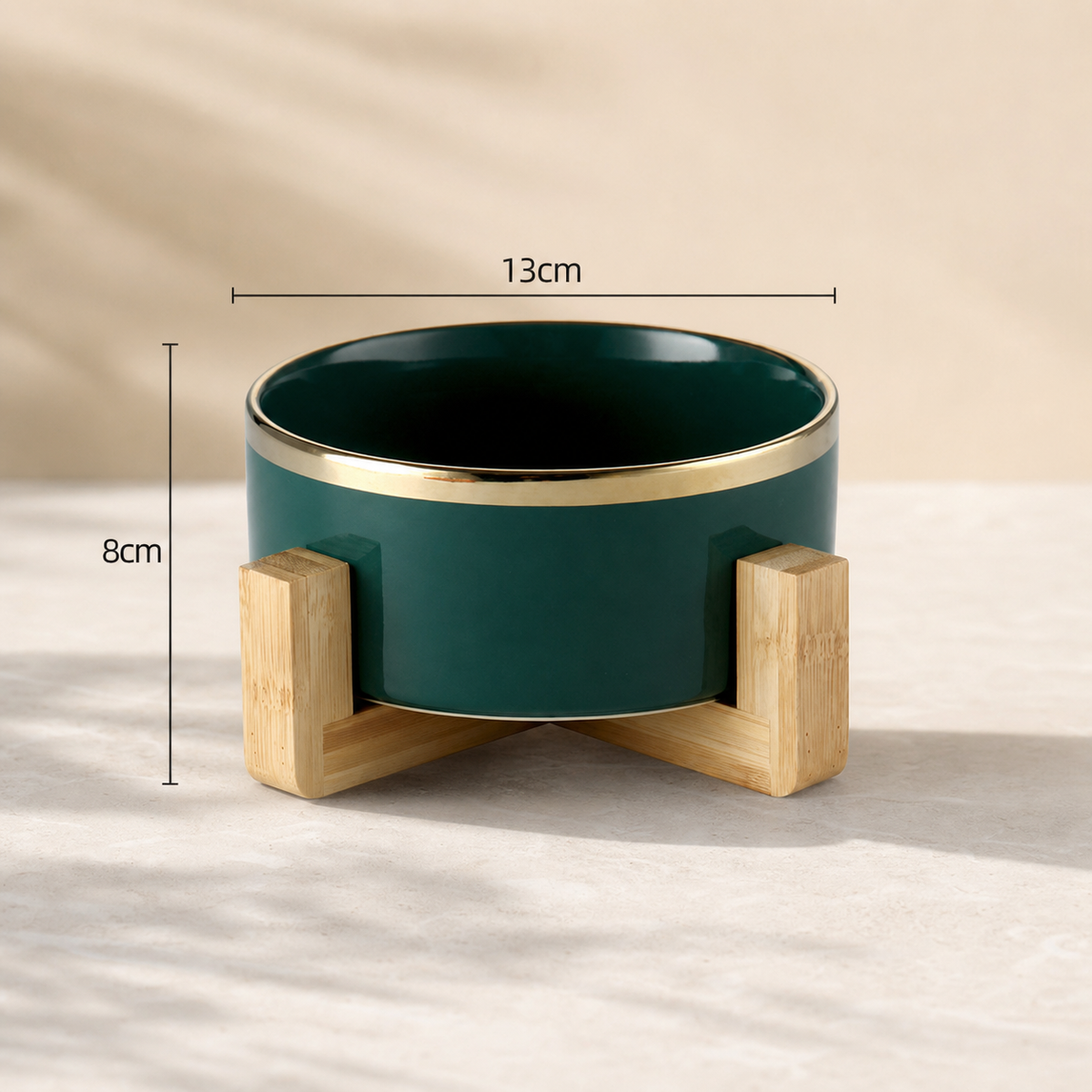 Premium Wood Ceramic Feeding Bowl