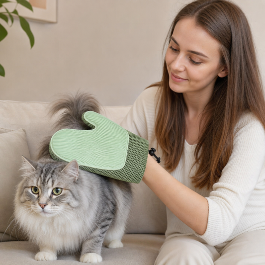 2in1 cat glove for grooming