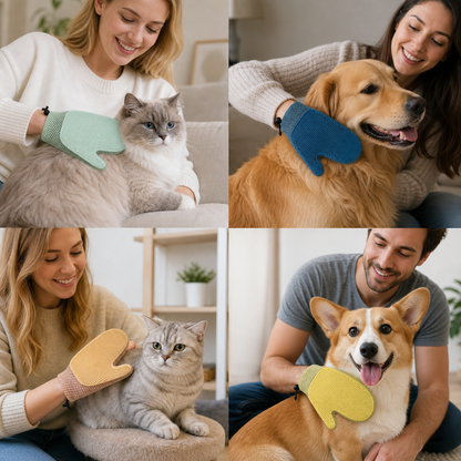 2in1 cat glove for grooming