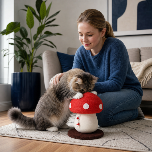 Sisal Fly Agaric Mushroom Cat Scratching Post