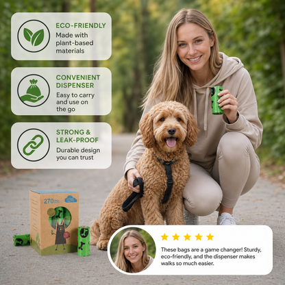 Eco-friendly Poop Bags with Convenient Dispenser