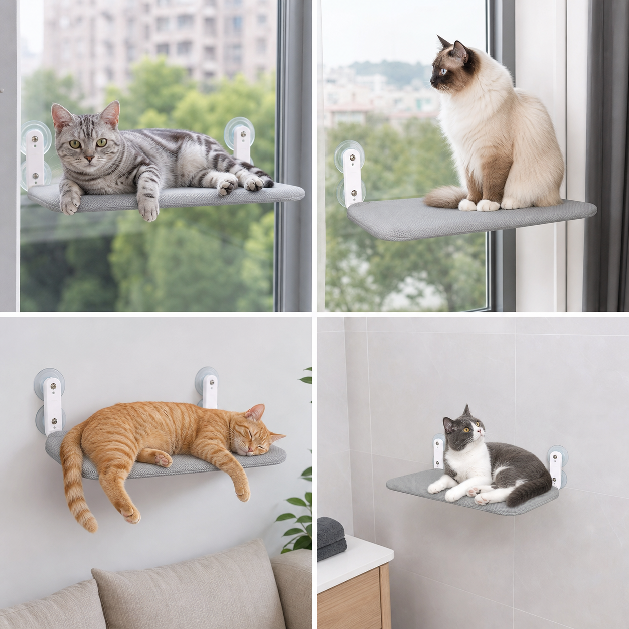 Foldable Suction Cup Hammock For Cats