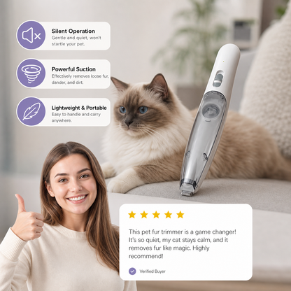 Silent Vacuum Pet Fur Trimming Device