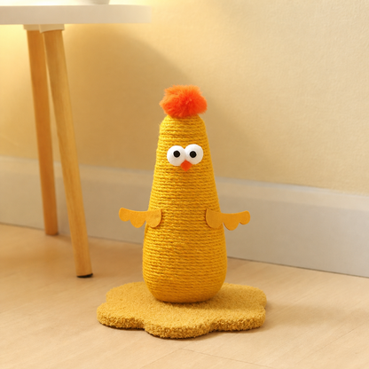 Sisal Cat Scratching Post in Chicken Design