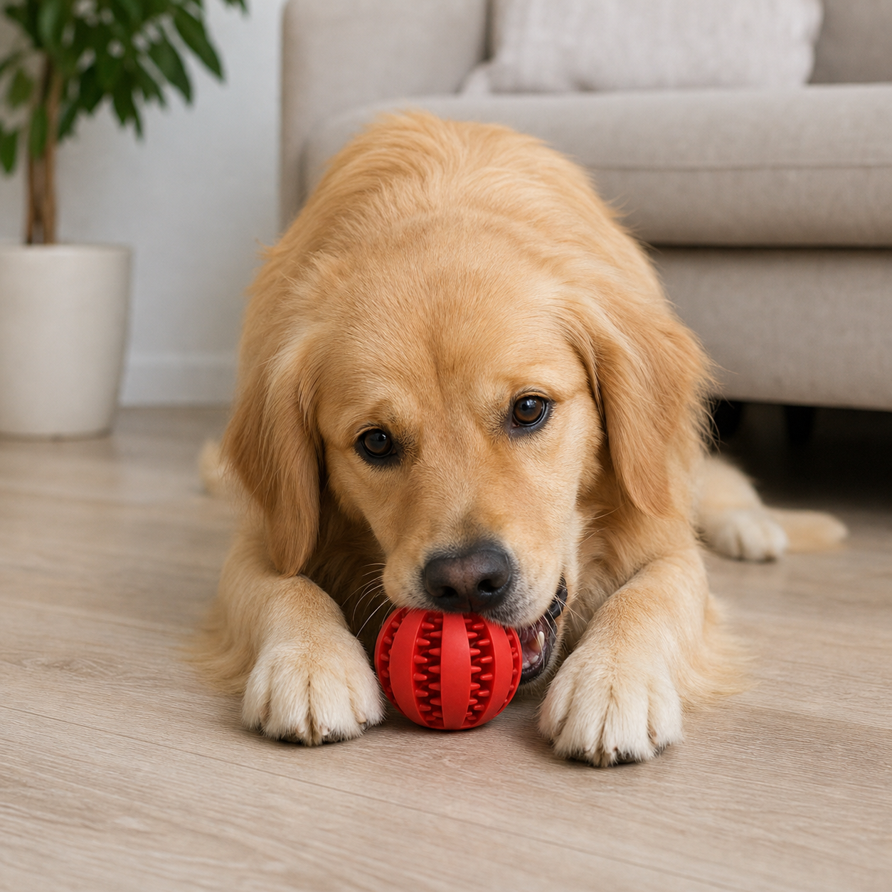 Dog Treat Chew Ball for Dental Cleaning