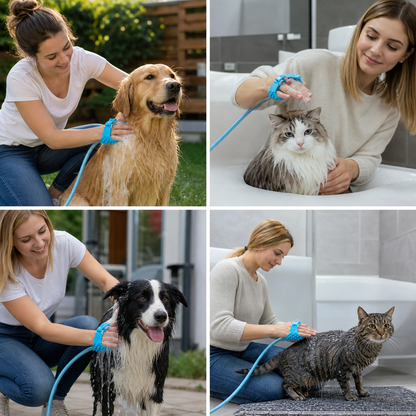 PetClean Glove with Built-In Brush & Hose Connection