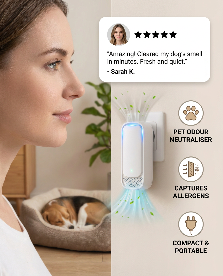 Portable Air Purifier & Odour Eliminator – Ideal for Pet Homes