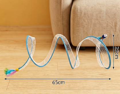 S-Shaped Cat Tunnel Toy – Interactive Foldable Play Tunnel