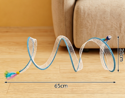 S-Shaped Cat Tunnel Toy – Interactive Foldable Play Tunnel