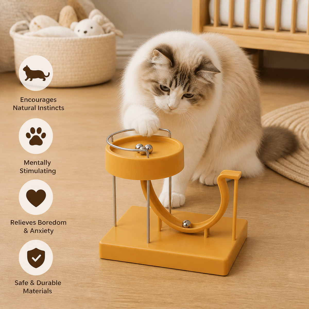 Marble Run Cat Toy for Endless Fun