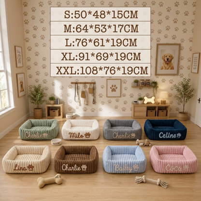 Personalized Fluffy Cloud Dog Bed with Soft Bolsters