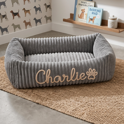 Personalized Fluffy Cloud Dog Bed with Soft Bolsters