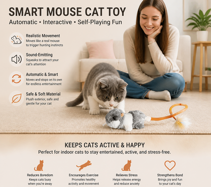Wiggle Tail Mouse Cat Toy