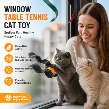 Window Table Tennis Cat Toy