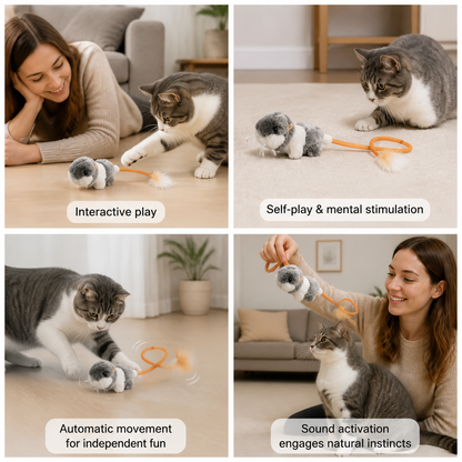 Wiggle Tail Mouse Cat Toy