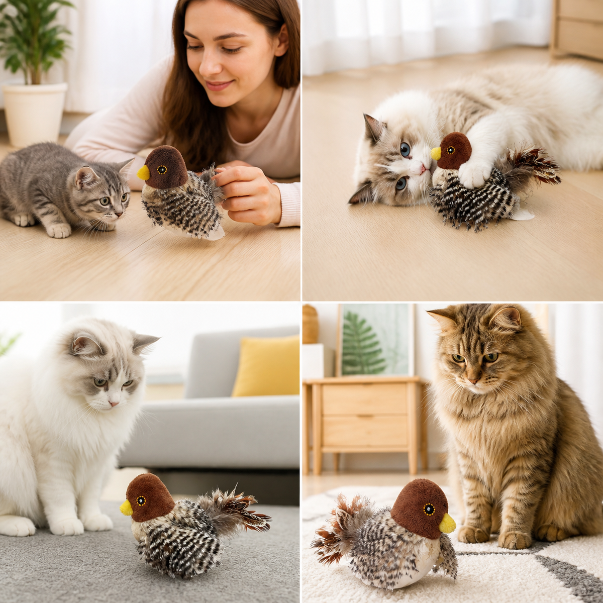 Chirping Bird Toy For Cats