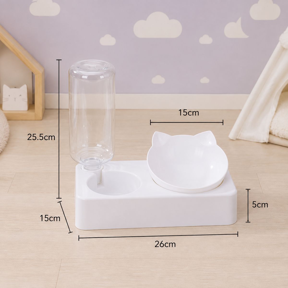 Dual-Purpose Tilted Pet Bowl