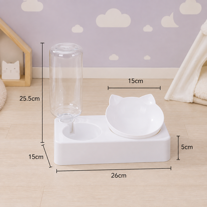 Dual-Purpose Tilted Pet Bowl