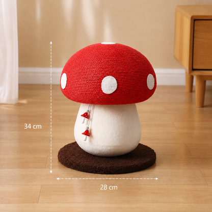 Sisal Fly Agaric Mushroom Cat Scratching Post